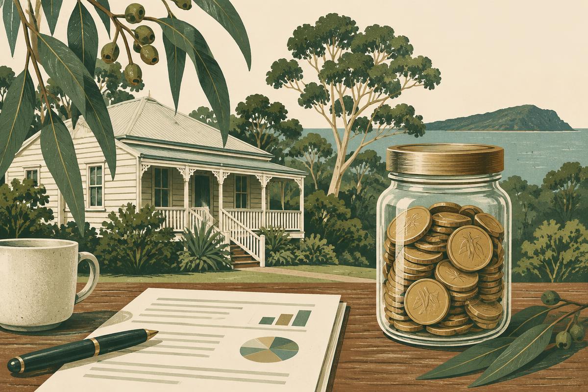 Everyday Australia scene with tax paperwork