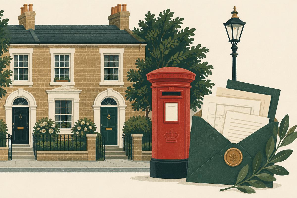 Everyday United Kingdom scene with tax paperwork